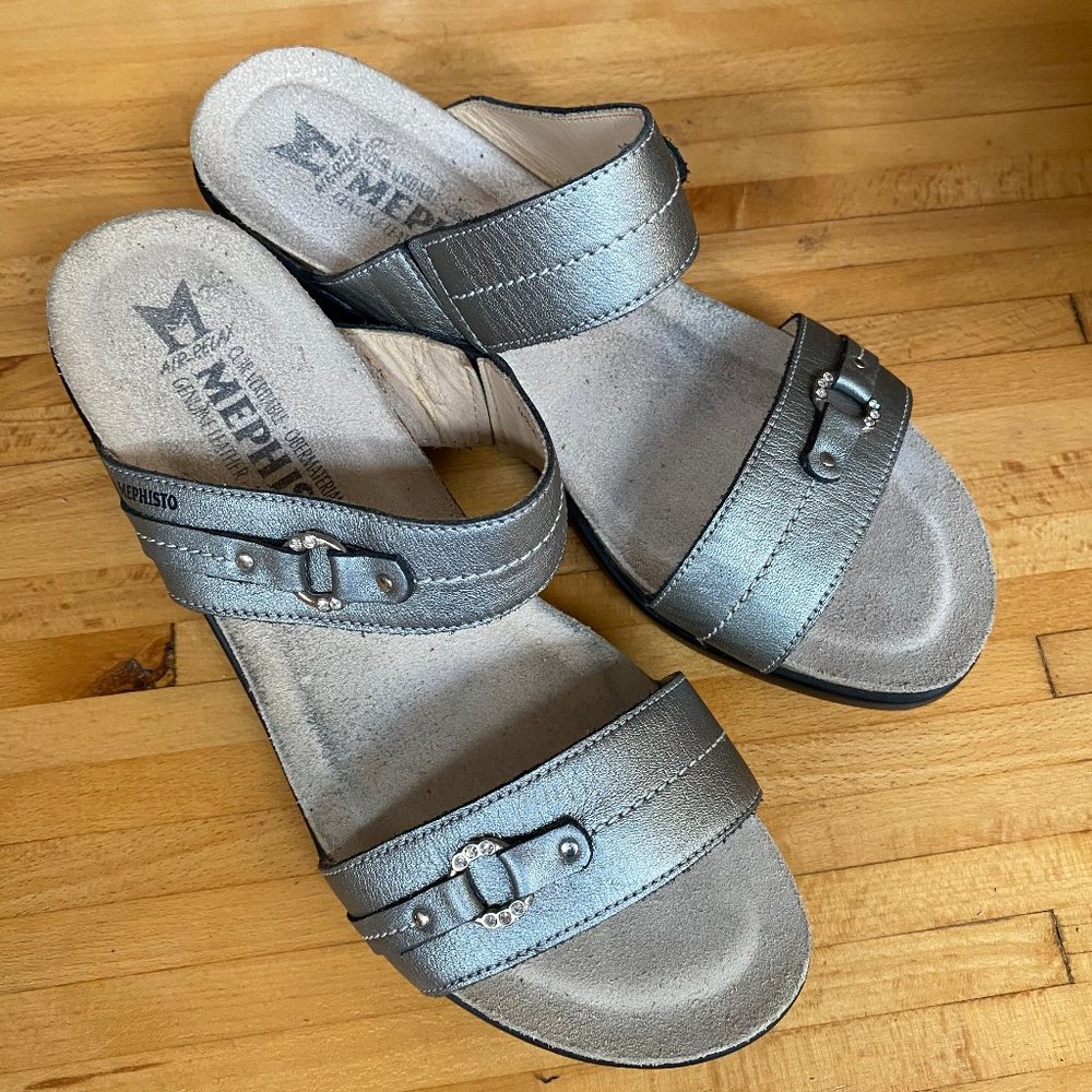 Mephisto sandals silver sz 39